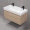 Double Bathroom Vanity, Floating, Modern, 40